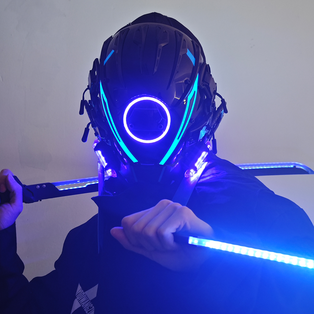 Tech Wear Accessories - JAUPTO Punk Mask for Men, LED