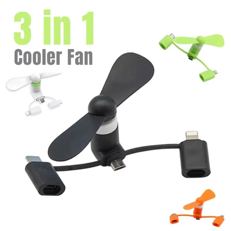 Mobile Tech Accessories - Portable 3 IN 1 Mini Fan