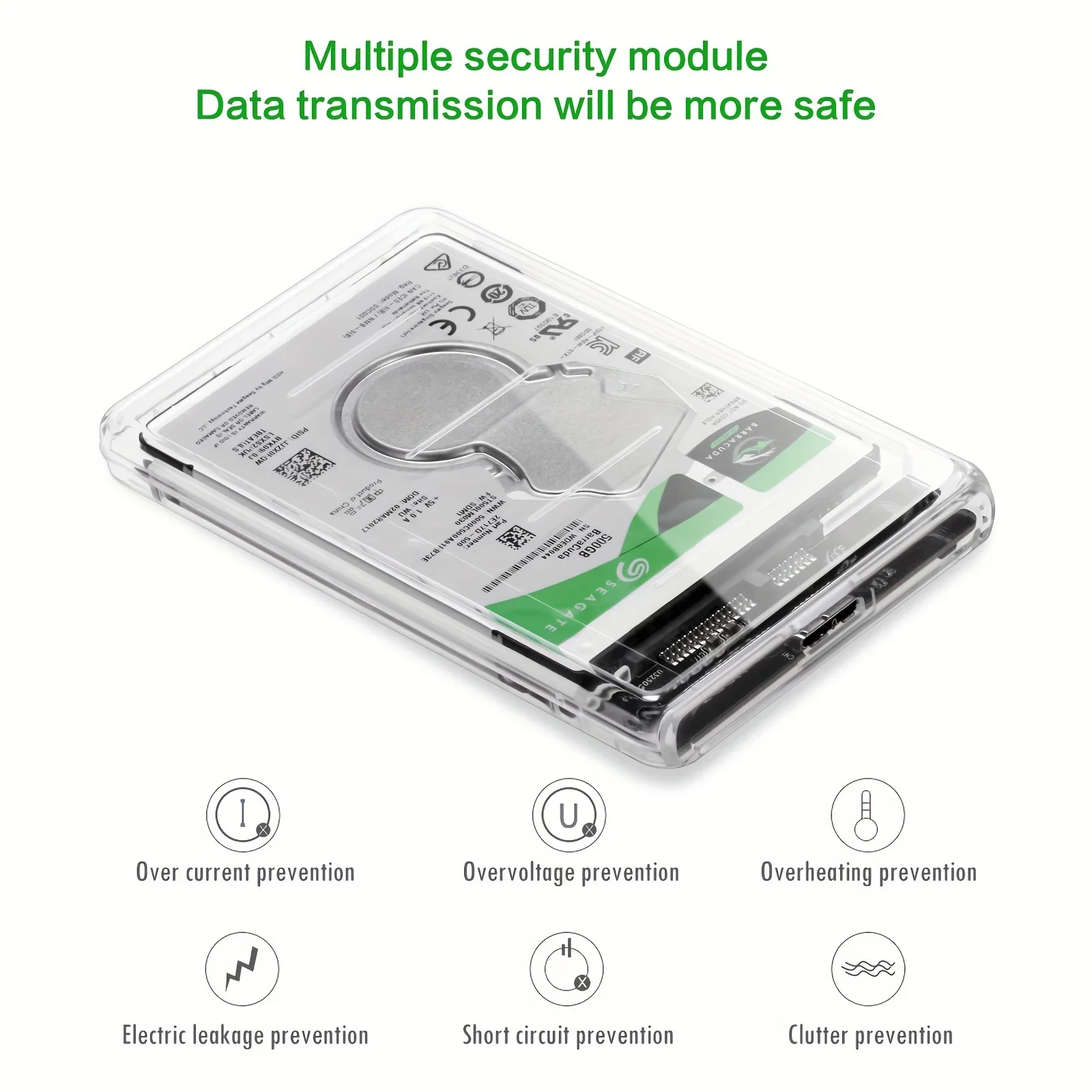 Transparent HDD Case HDD Enclo - Portable Ssd Enclosure reseña y precio