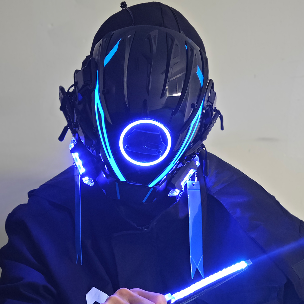 JAUPTO Punk Mask for Men, LED  - Tech Wear Accessories reseña y precio