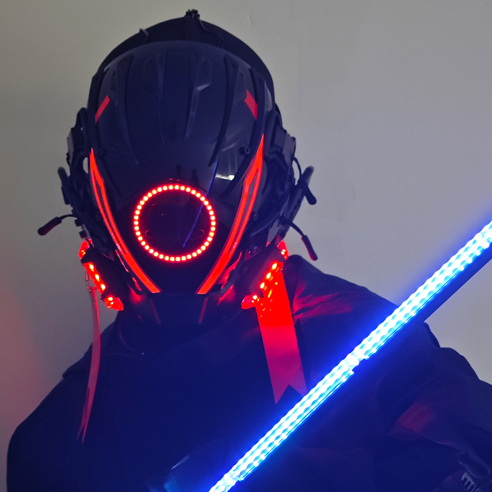 JAUPTO Punk Mask for Men, LED  - Tech Wear Accessories reseña y precio