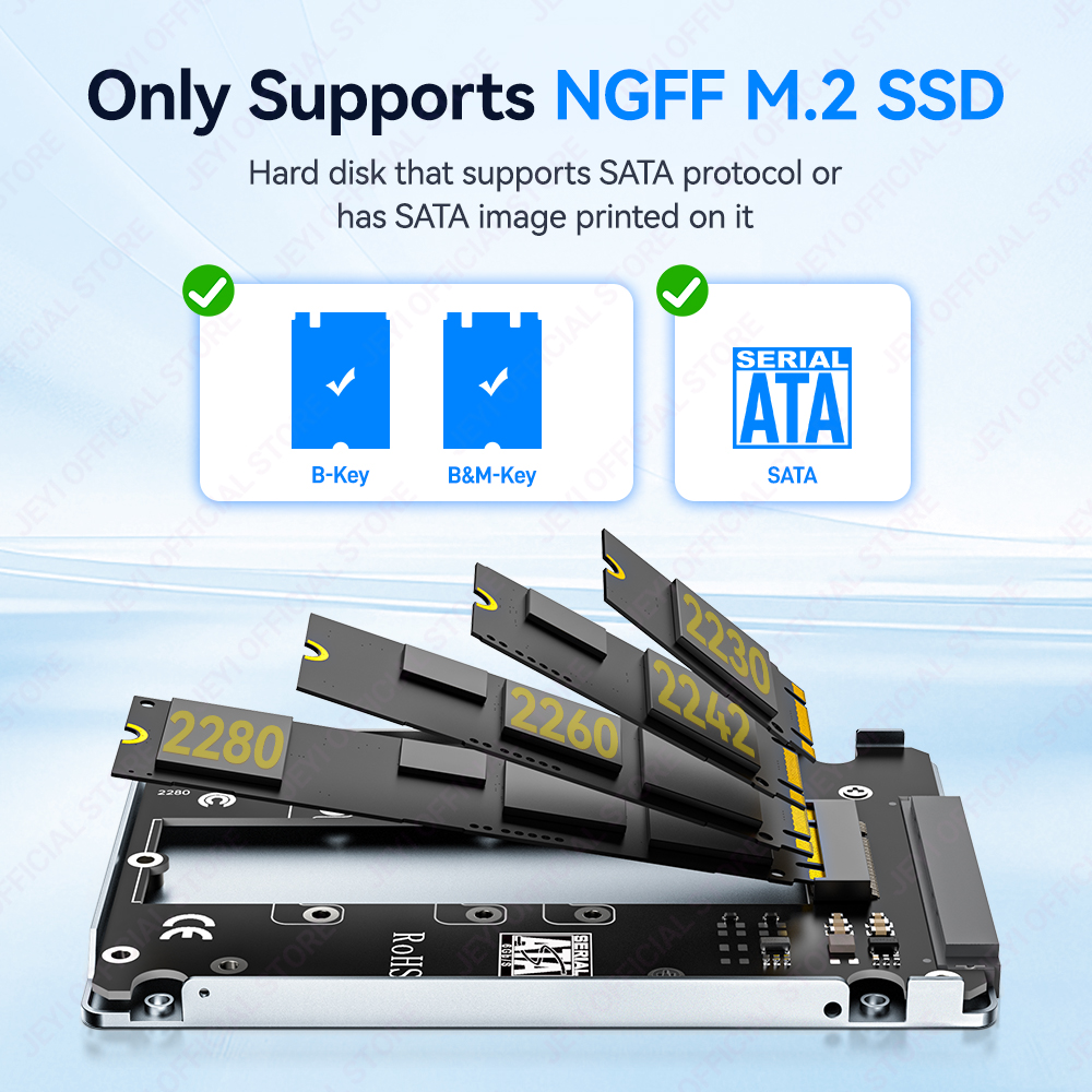 JEYI M.2 NGFF To SATA 3.0 Hard - Portable Ssd Enclosure reseña y precio