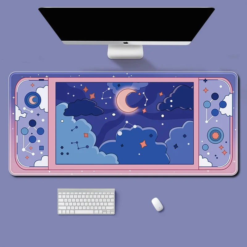 Moon and Stars Large Desk Mat  - Kawaii Tech Accessories reseña y precio