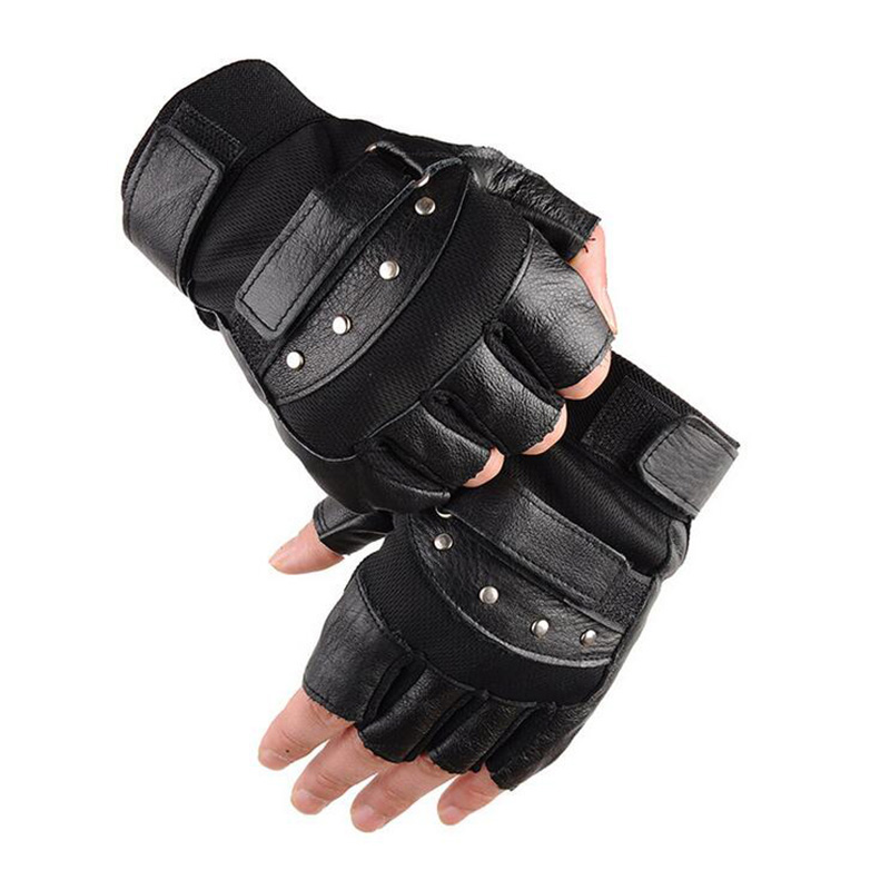 Men's Half Finger Leather Fitn - Tech Wear Accessories reseña y precio