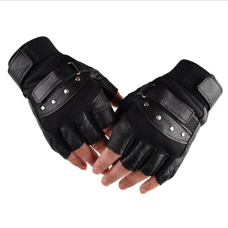Men's Half Finger Leather Fitn - Tech Wear Accessories reseña y precio