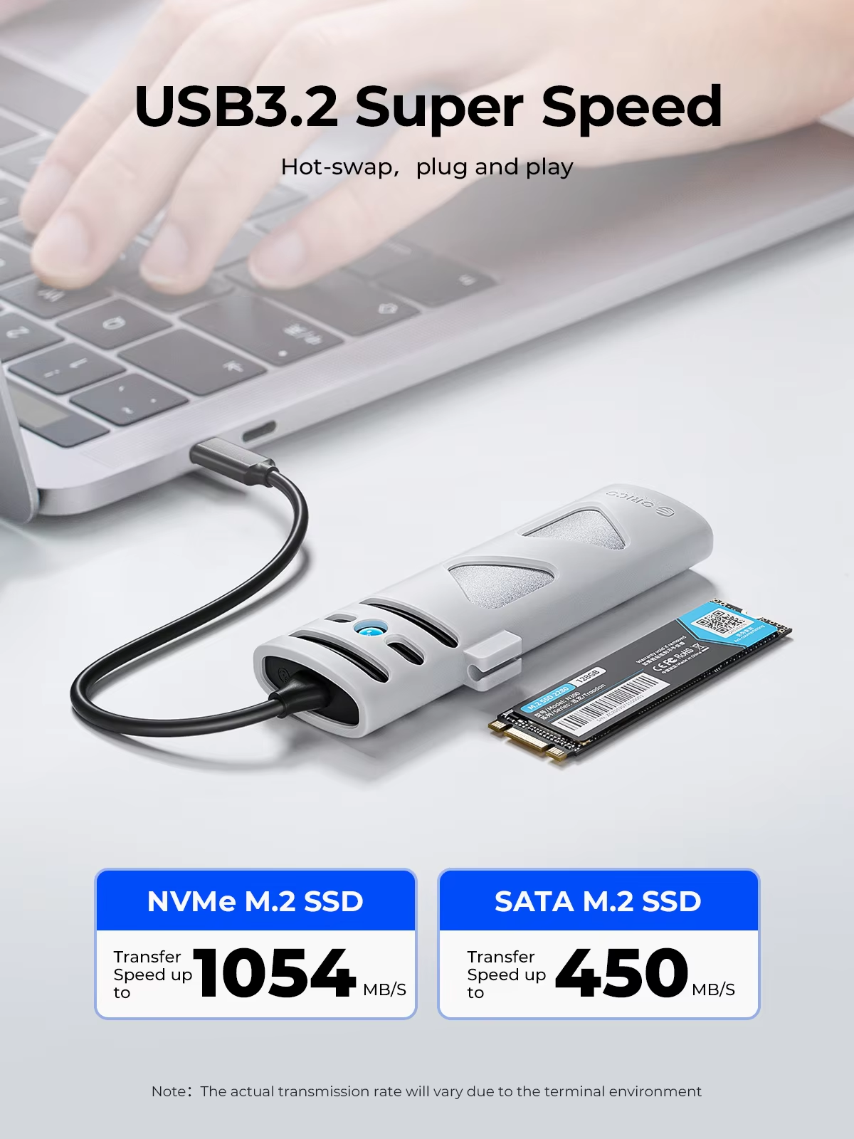 ORICO Portable M2 SSD Case NVM - Portable Ssd Enclosure reseña y precio