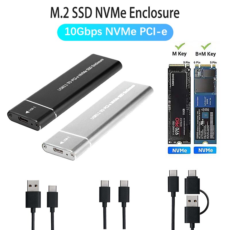 USB3.1 M.2 NVME SSD Enclosure  - Portable Ssd Enclosure reseña y precio