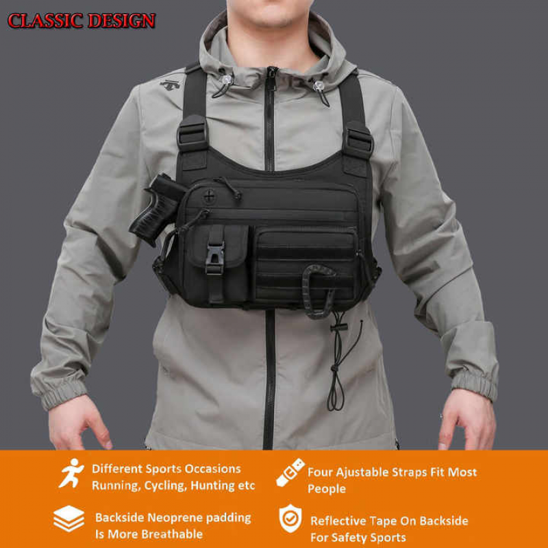 Men's Tactical Chest Vest Bag  - Tech Wear Accessories reseña y precio