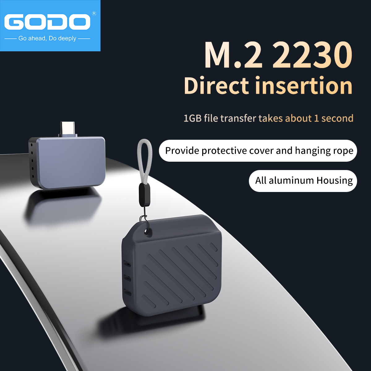 GODO 2230 Type-C Plug & Play M - Portable Ssd Enclosure reseña y precio